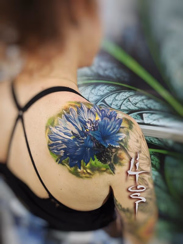 Flower Tattoo Color