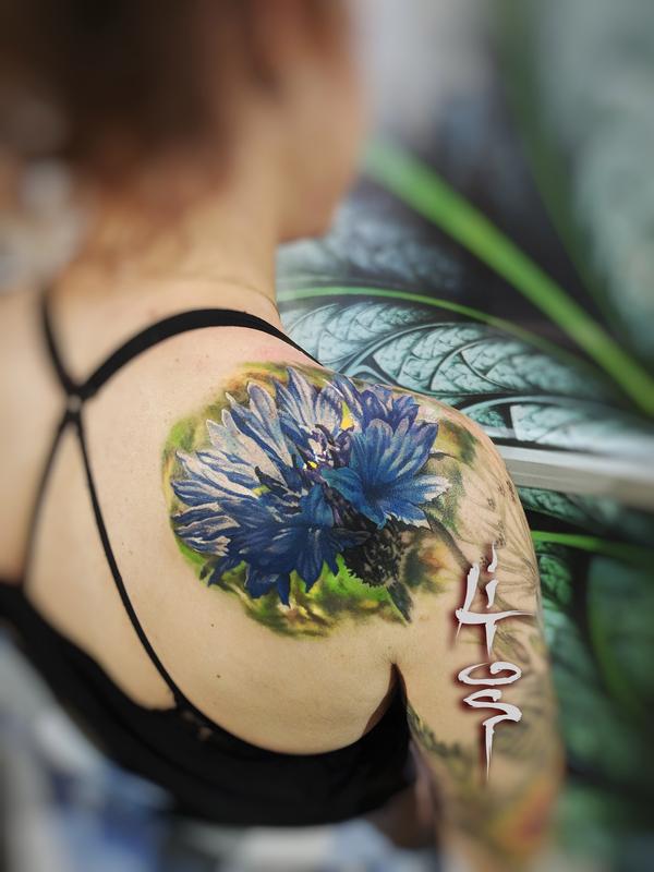 Flower Tattoo Color