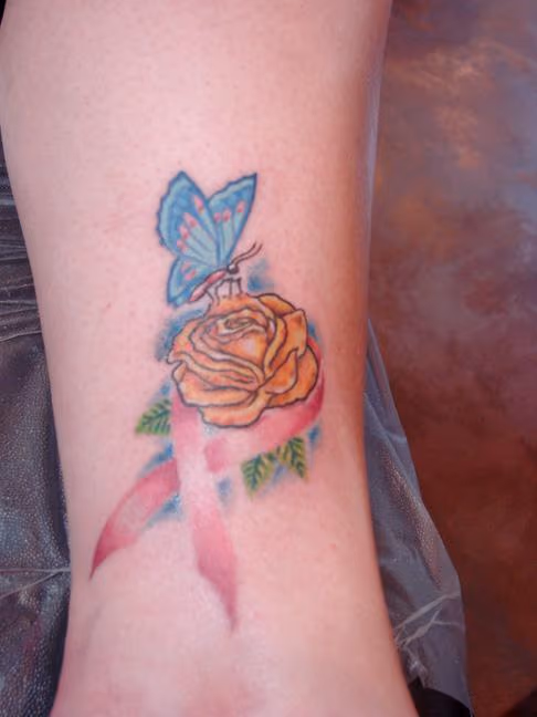 Breast cancer ribbon.
