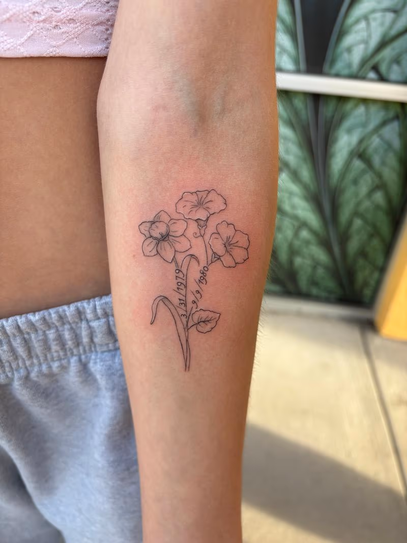 Birth Flowers Bouquet/ with dates