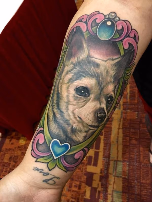 Chihuahua Dog Memorial Tattoo
