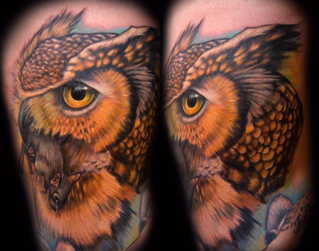 Owl with Mouse
