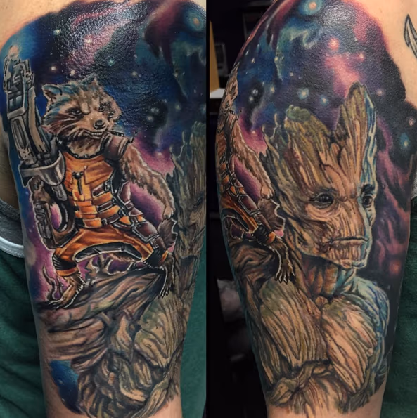 Guardians of the Galaxy Color Tattoo