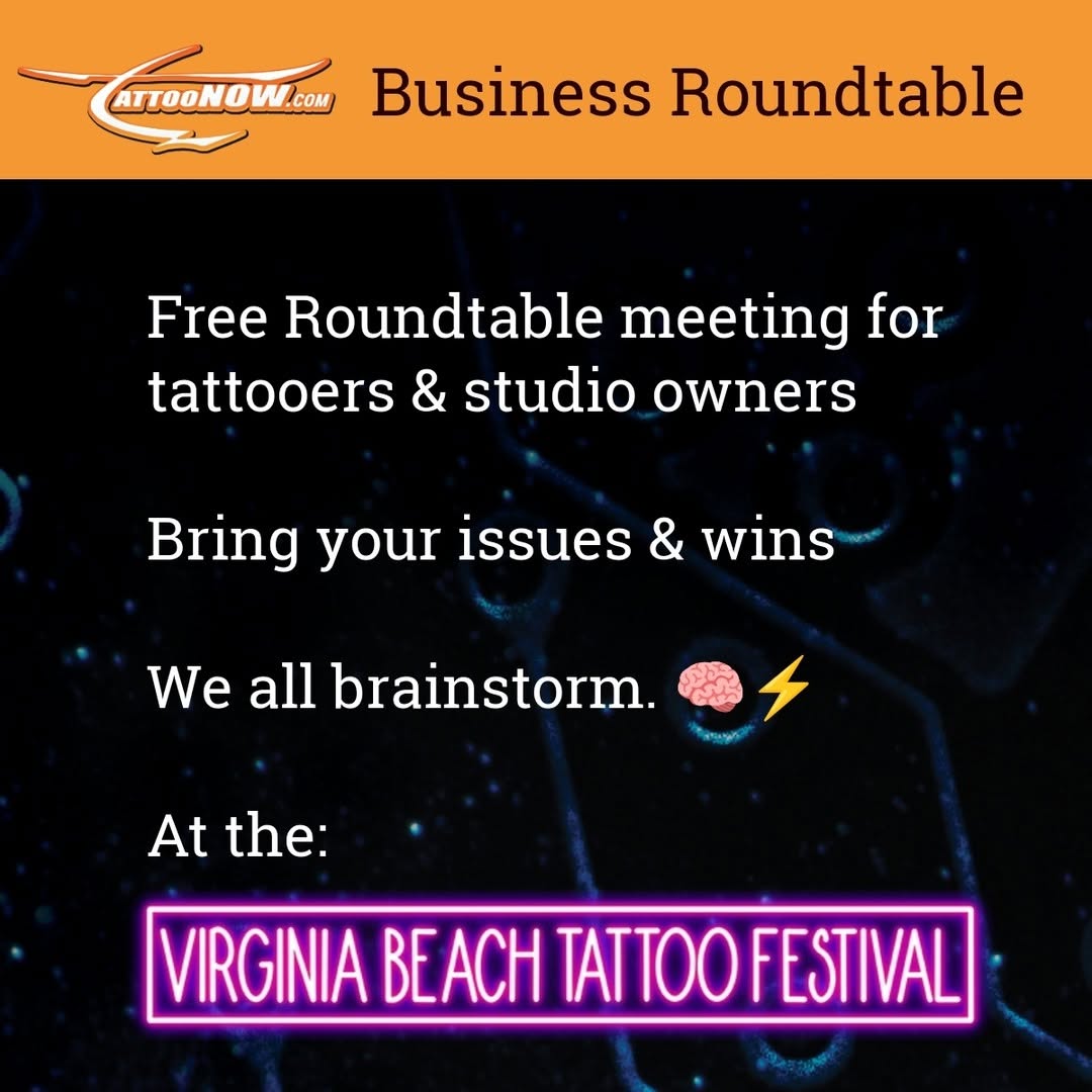 See you at the Virginia Beach Tattoo Festival! @vbtattoofest August 8-10, 2025. Virginia Beach Convention Center