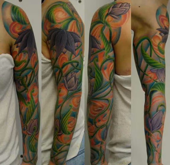 lotus and vines