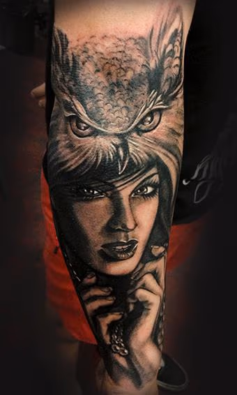 Owl & Lady