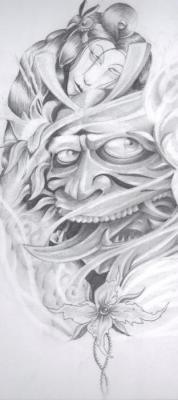 Hannya Mask Drawing