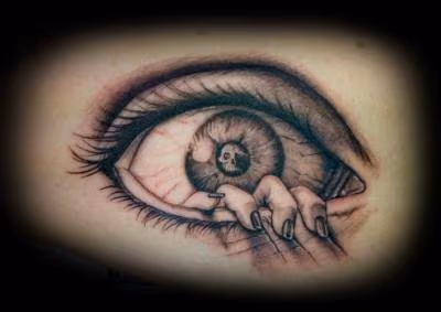 Custom MC Esher Eye Tattoo