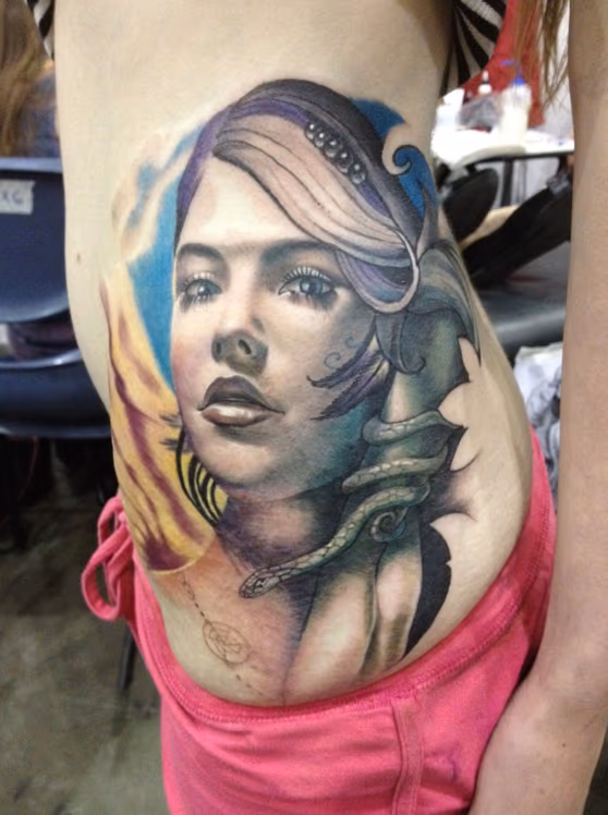 Realistic Girl Tattoo
