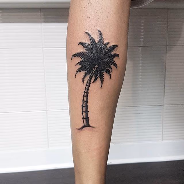 Blackwork Palm Tree