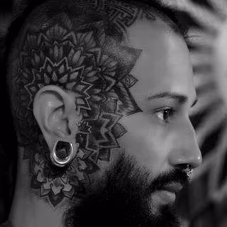 Mandala on Head