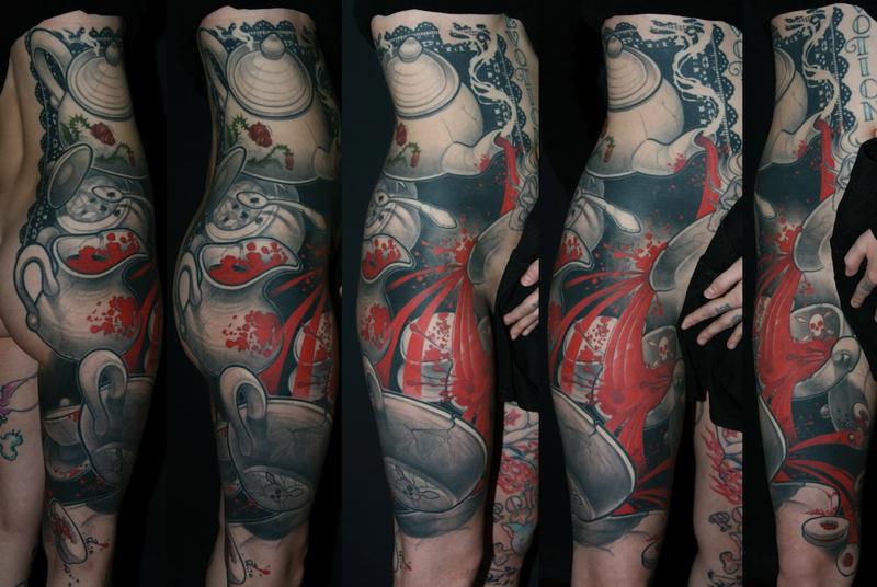 Tea Cup Rib Tattoo