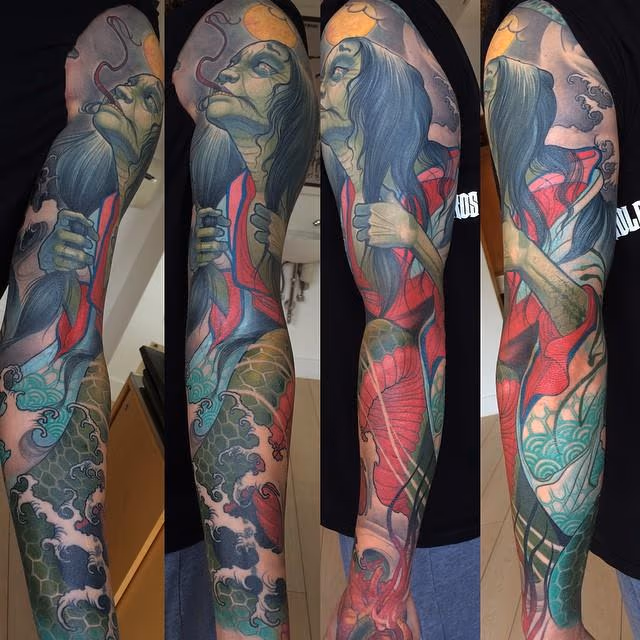 Kiyohime tattoo sleeve