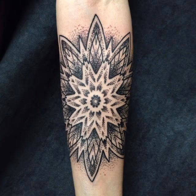Forearm Mandala Tattoo