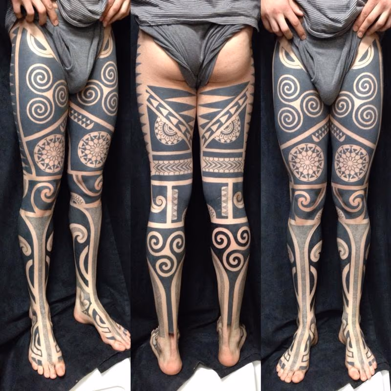 blackwork legs