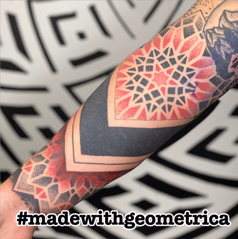 geometric arm tattoo