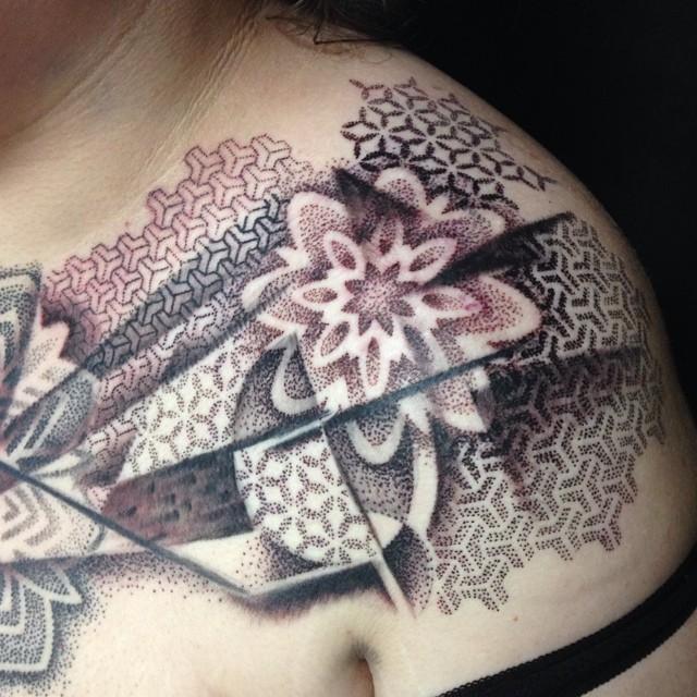 Blackwork Shoulder Tattoo