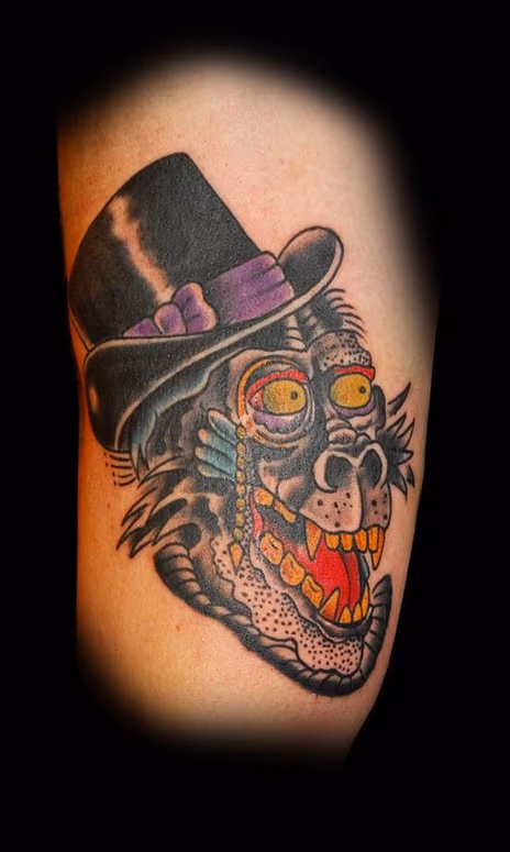 Traditional Gorilla Tattoo