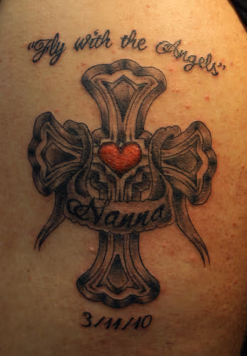 Cross and heart