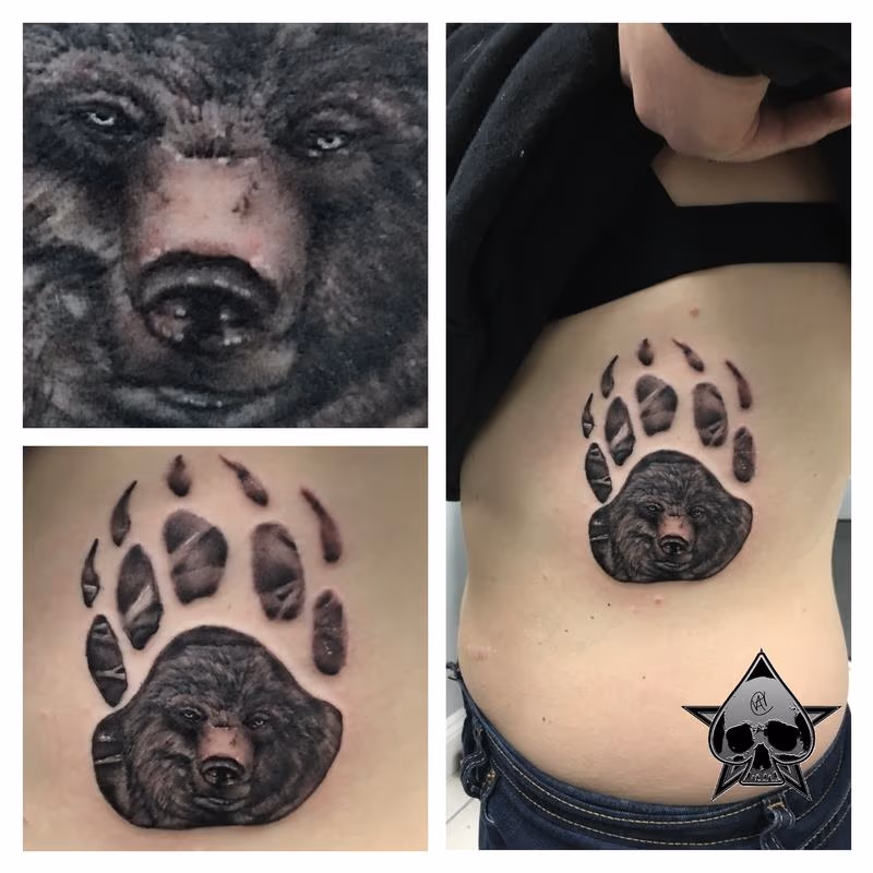 Bear in claw