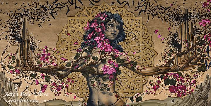 "Choice" Oil on wood 6ft. x 3ft. 2013