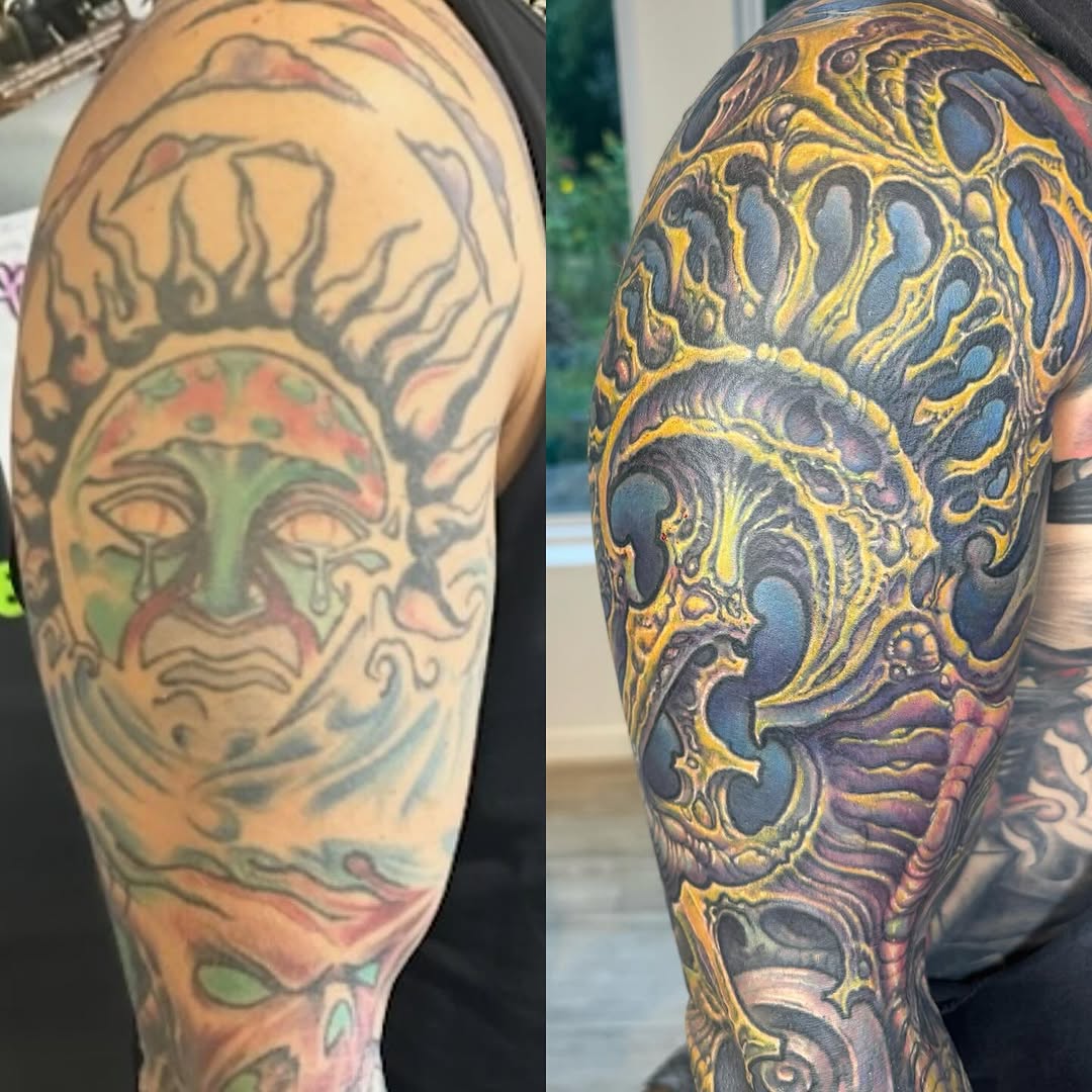 Biomechanical sleeve cover-up, upper arm