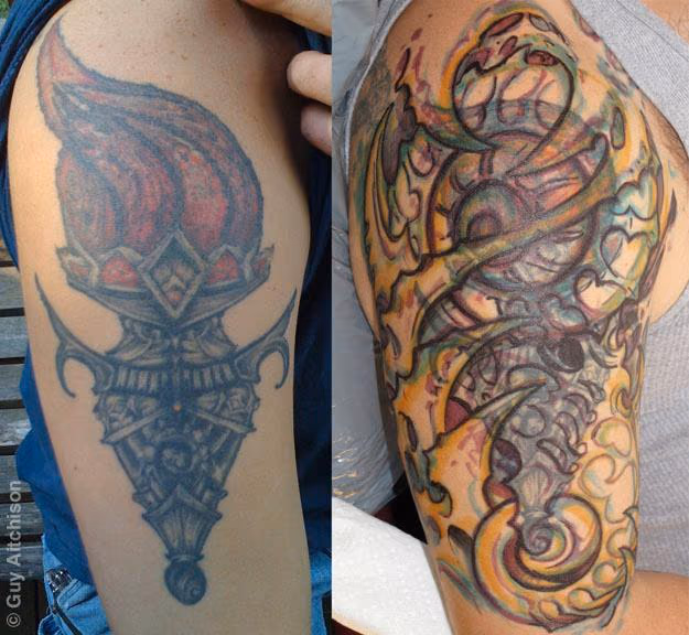 Dave, before and with marker drawing
