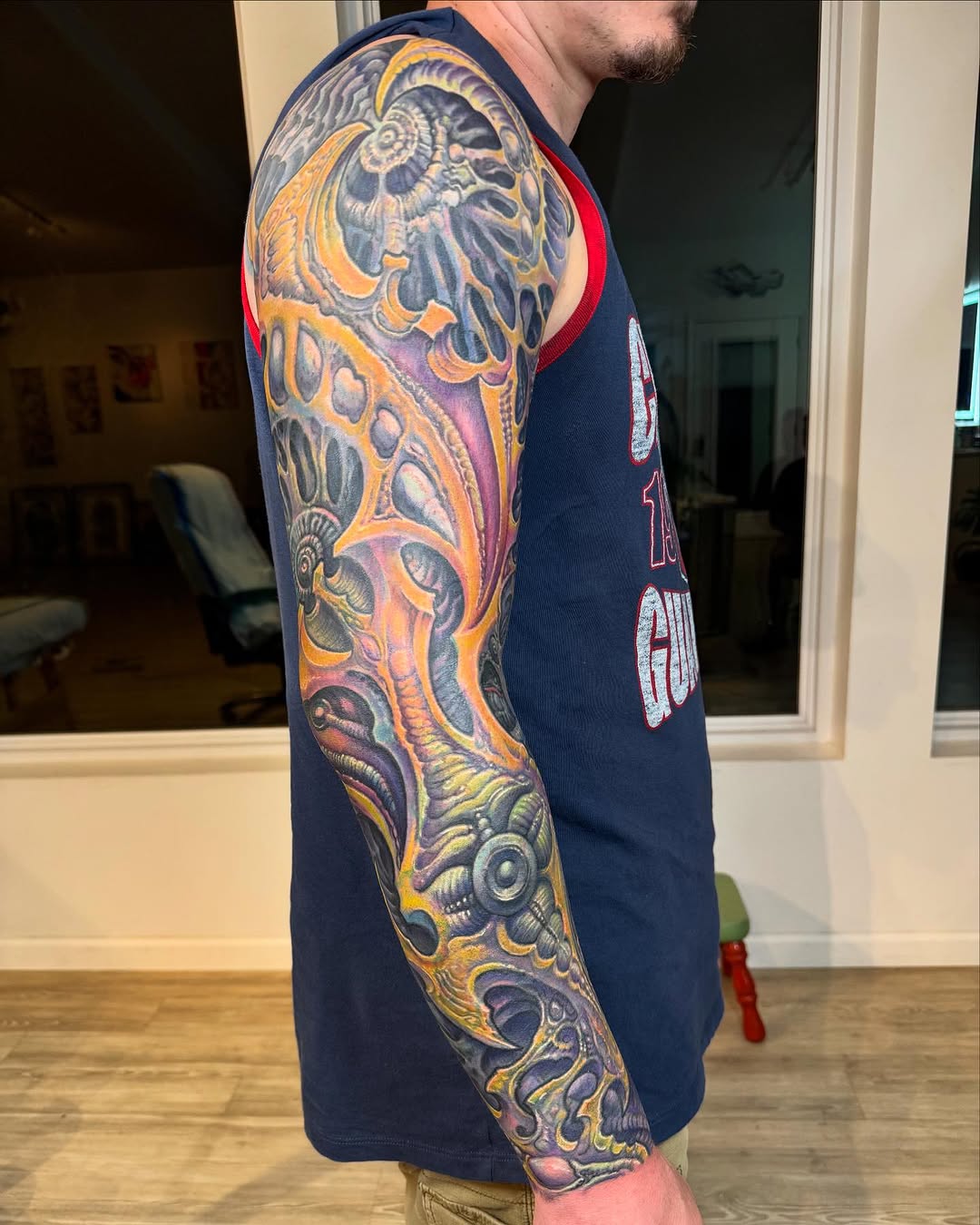 Biomechanical full sleeve coverup in color