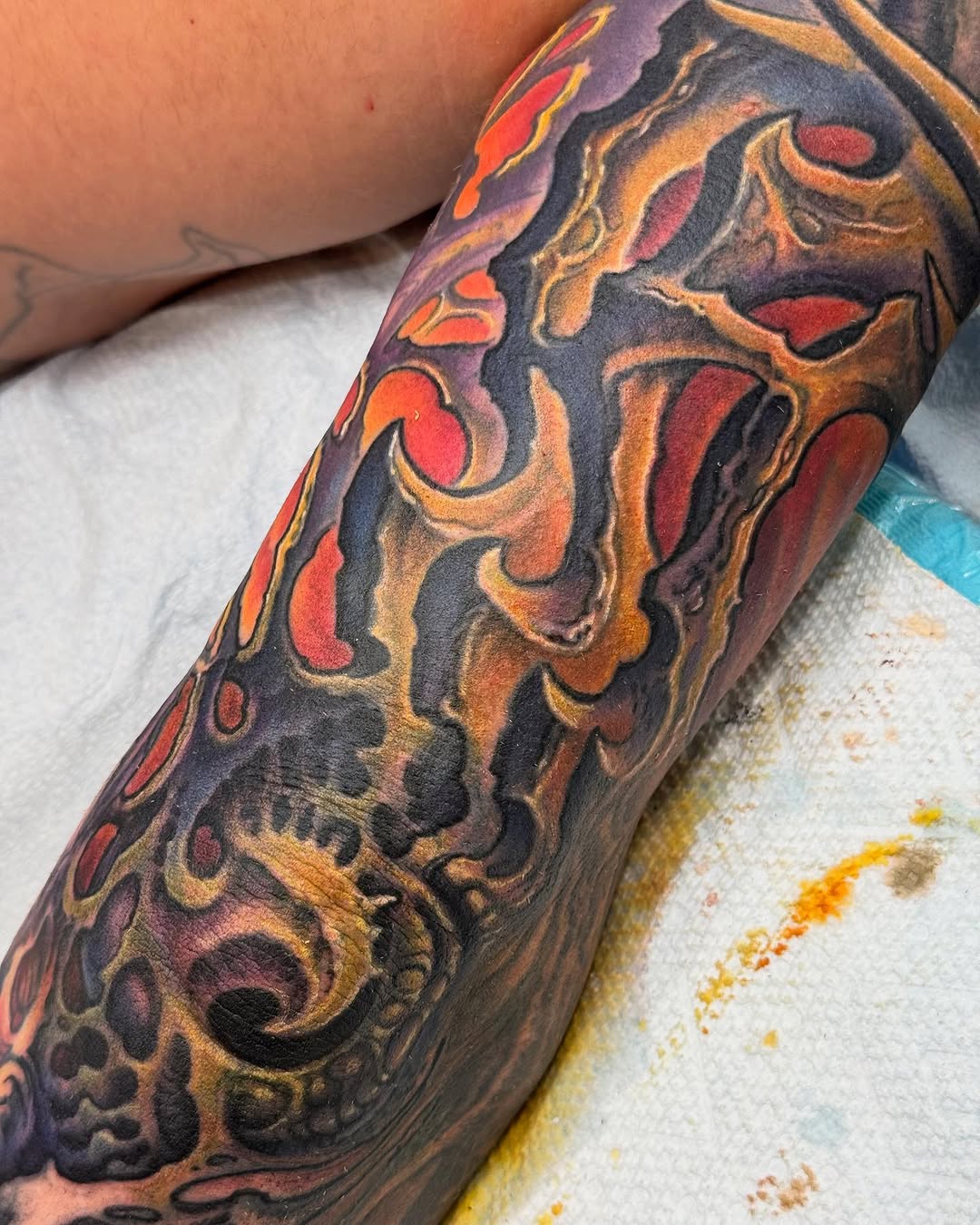 Biomechanical color sleeve in progress