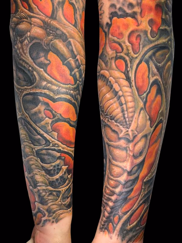 Forearm Bio Organic Tattoo