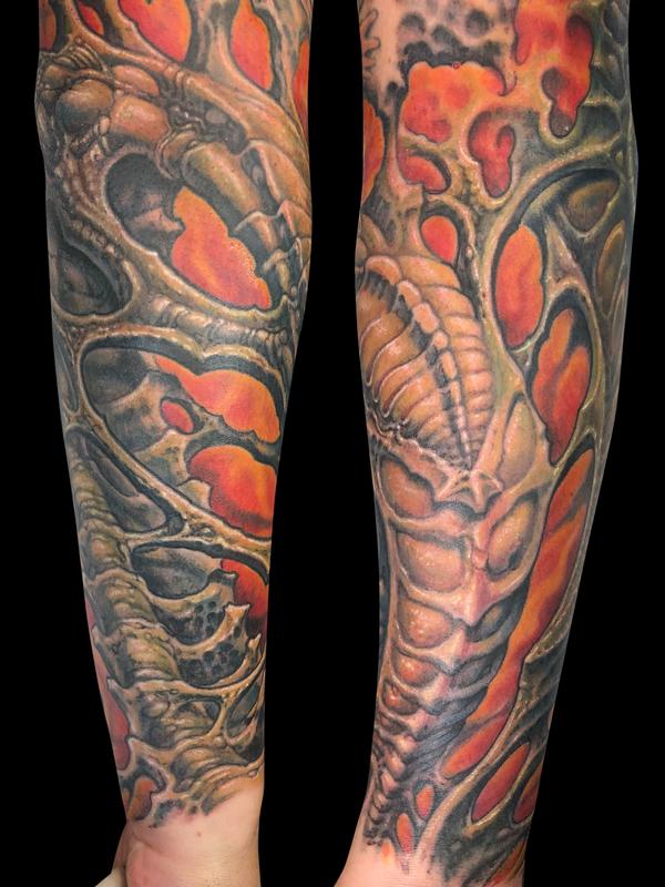 Forearm Bio Organic Tattoo
