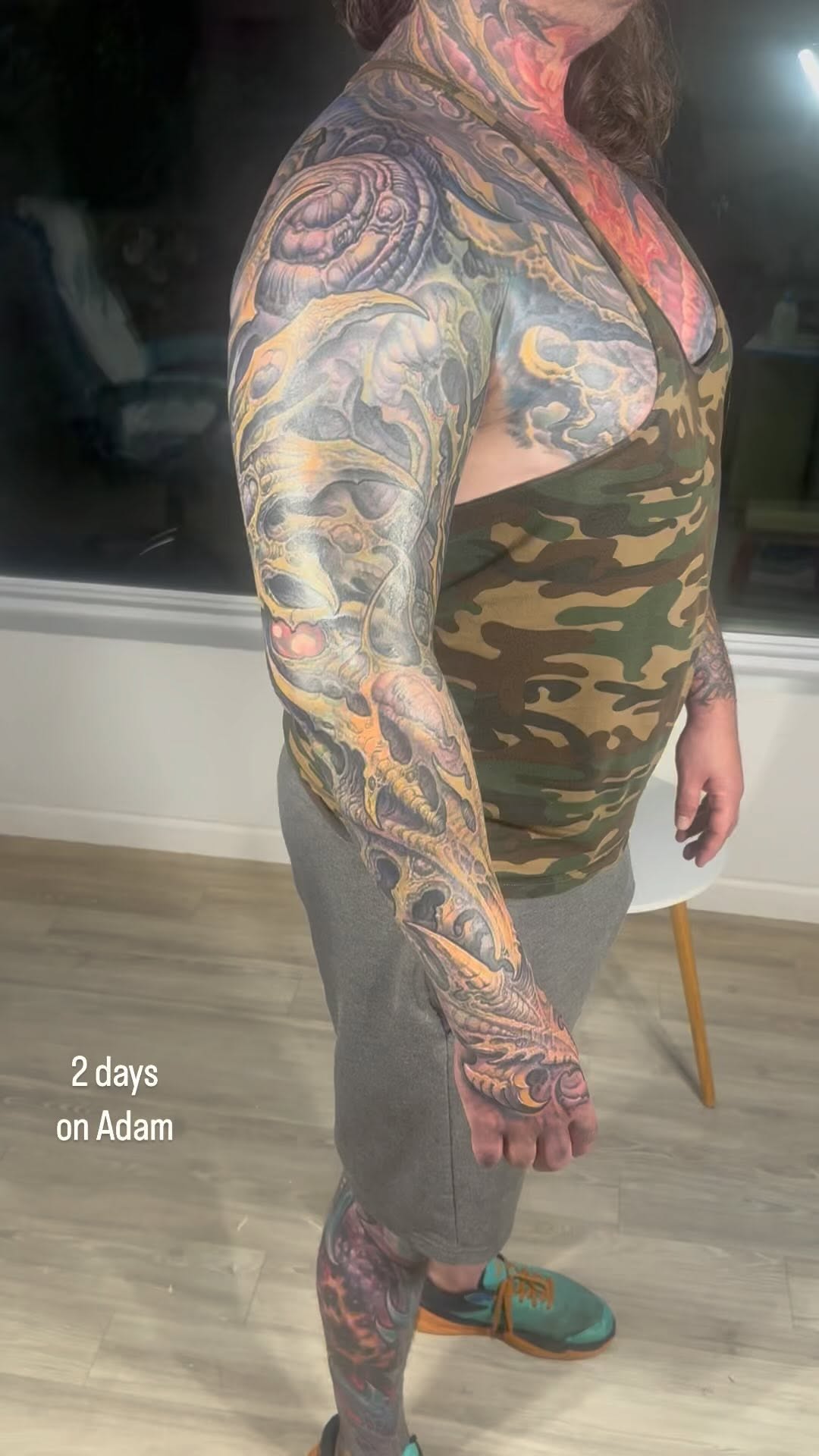 Biomech color sleeve and chest cover-up