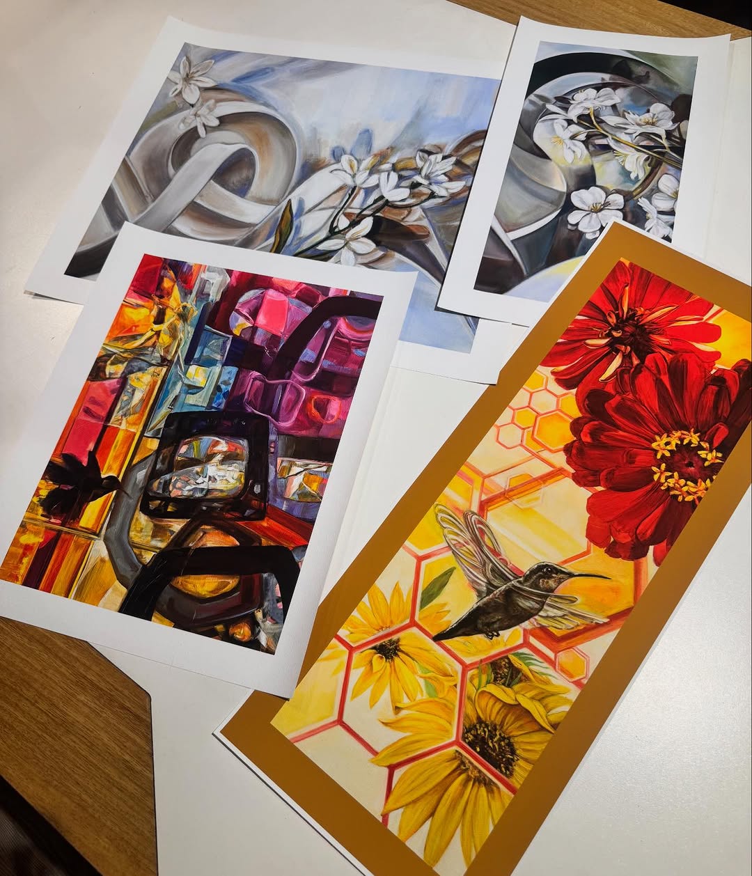 Floral and hummingbird art prints by Michele Lotus
