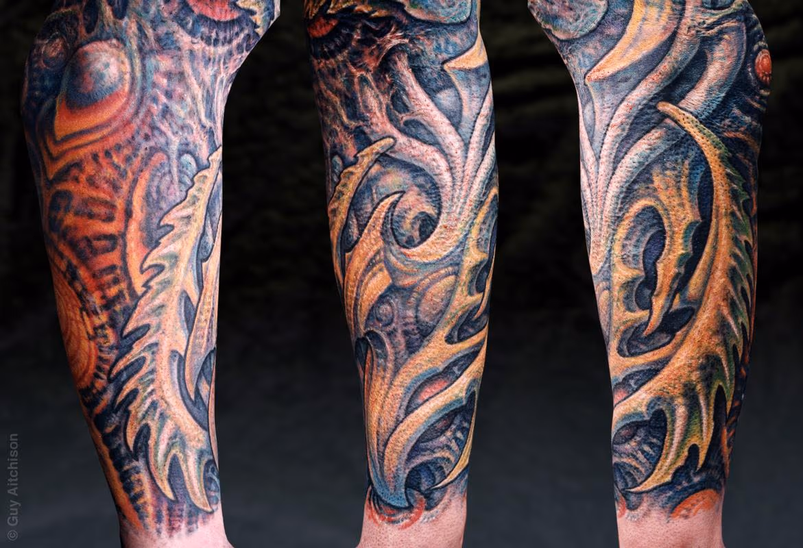 Kevin, burn scar coverup, detail