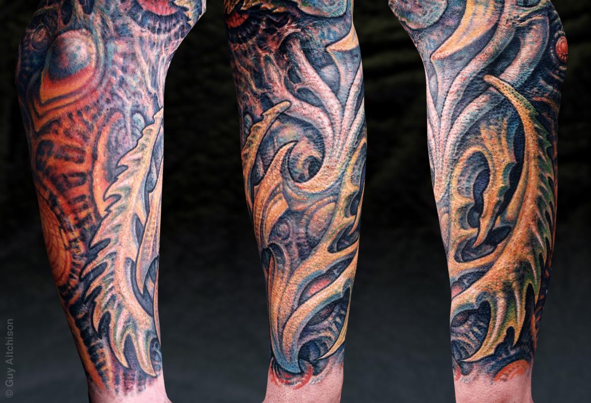 Kevin, burn scar coverup, detail