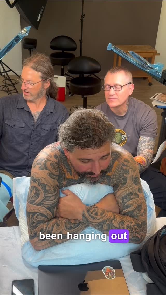 Just had a killer session collaborating for two days with @donmcdonaldtattoo on @cruciblefabricationllc doing our third