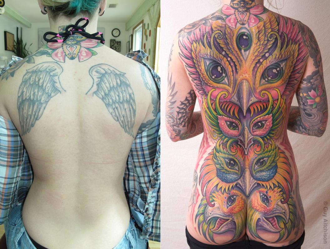 Morgan, before and then after two passes