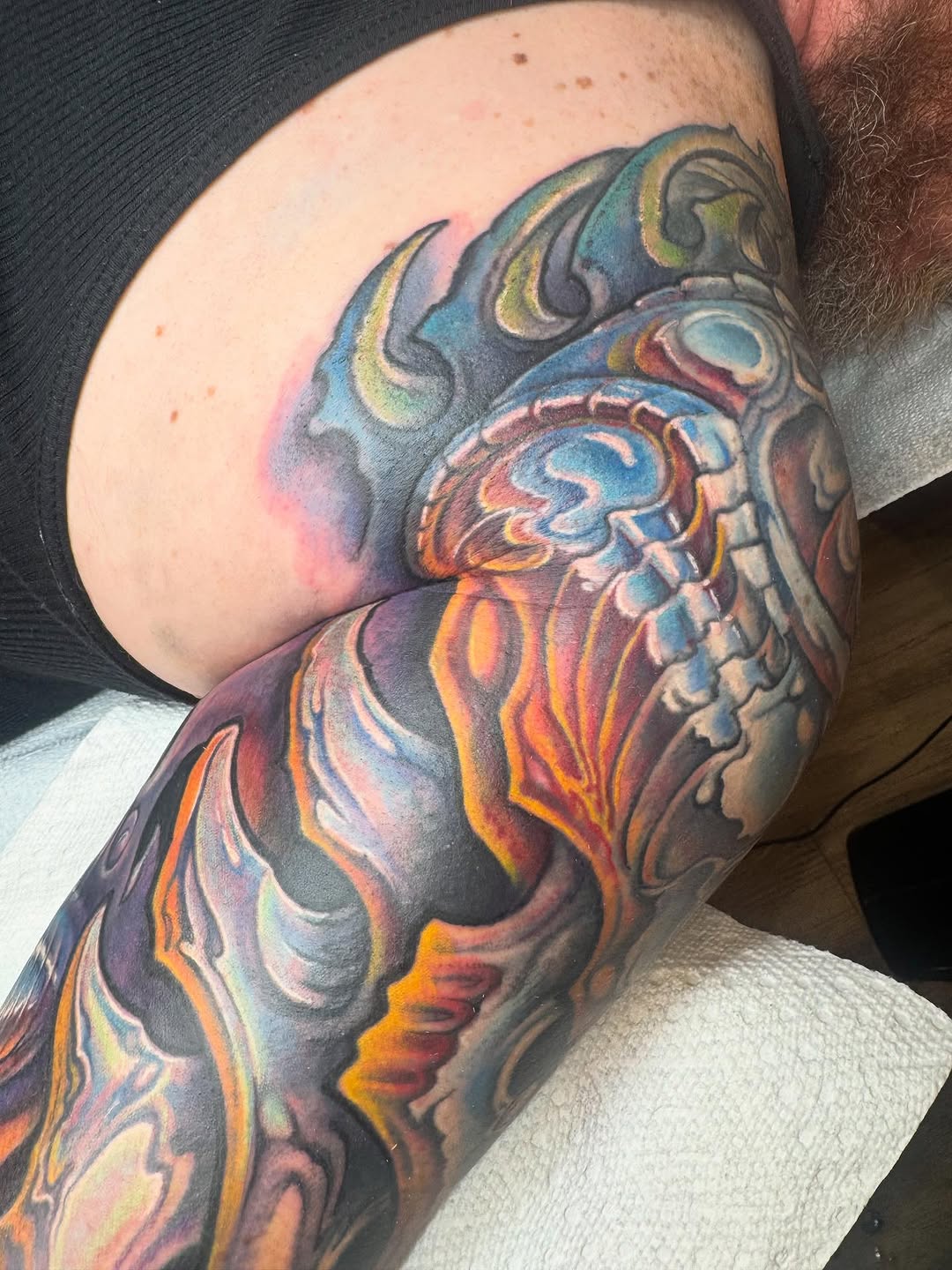 Biomechanical color sleeve in progress