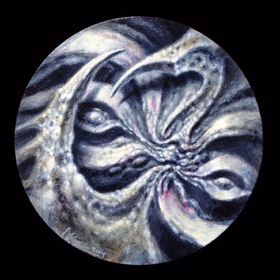 Untitled Acrylic on canvas 10" diameter 2014