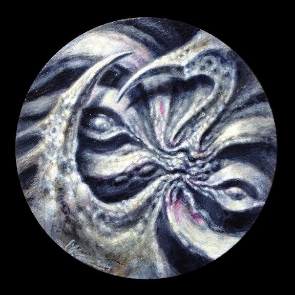 Untitled Acrylic on canvas 10" diameter 2014