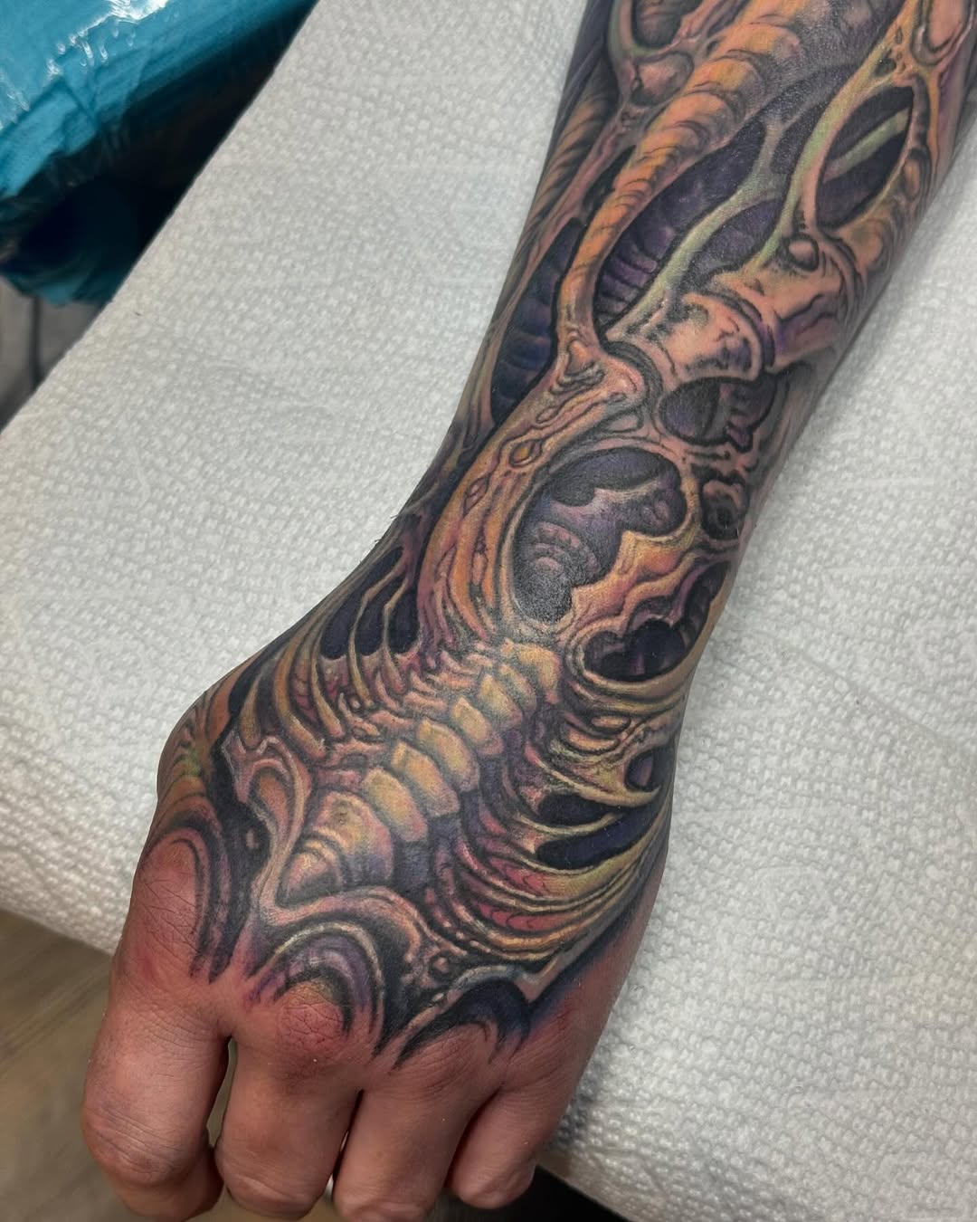 Biomechanical sleeve cover-up, hand to forearm