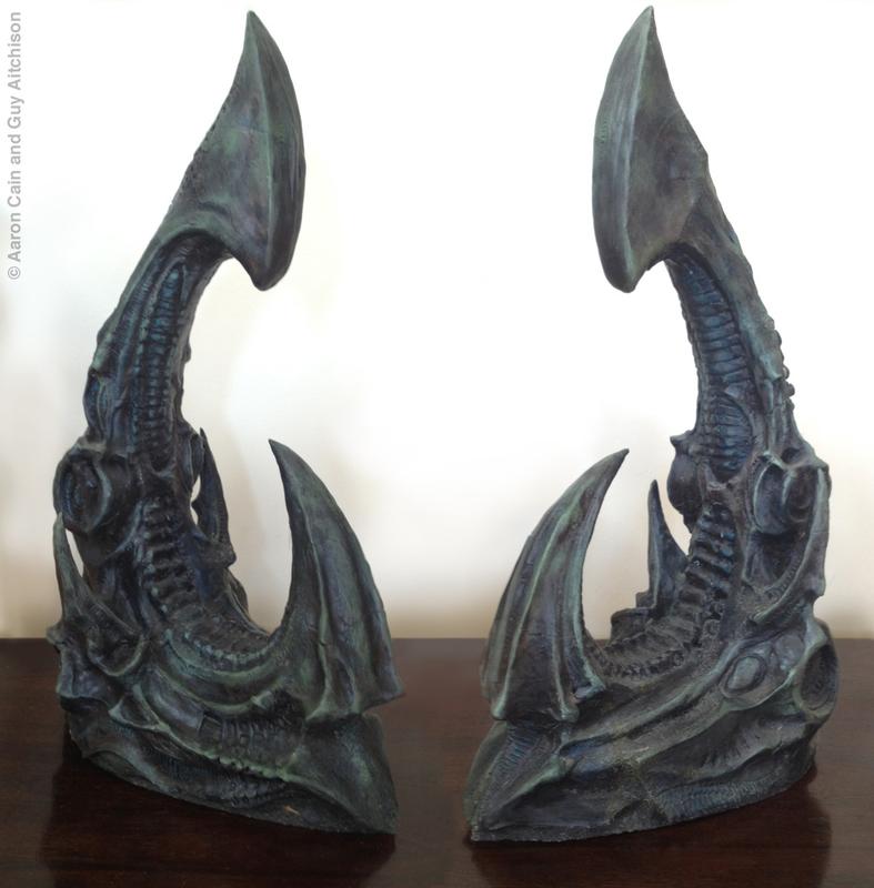Sculpture by Aaron Cain and Guy Aitchison, showing two views
