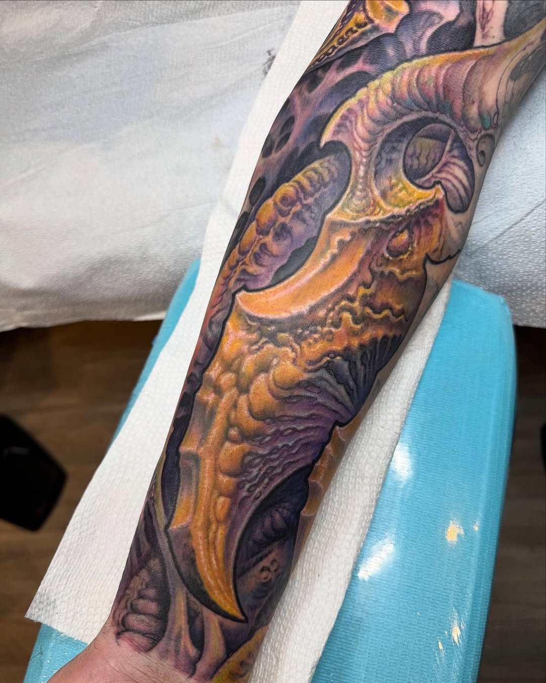 Biomechanical full-sleeve in color, forearm view