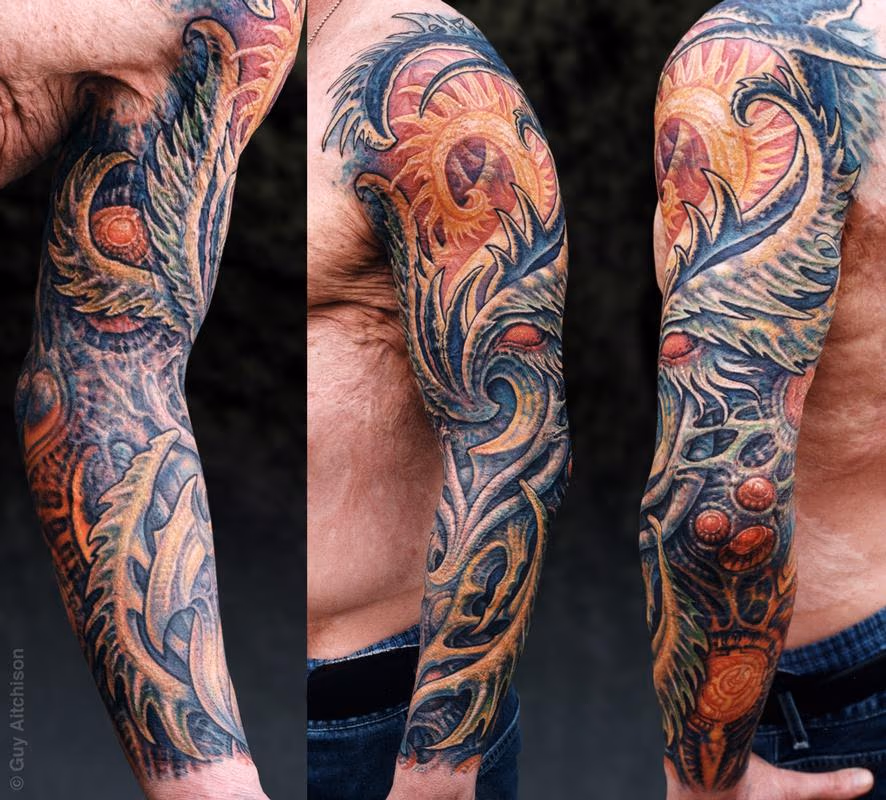Kevin, burn scar coverup, after two sessions