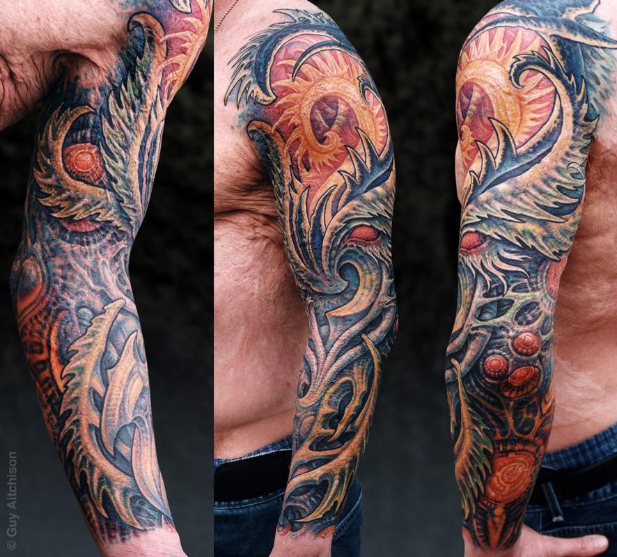 Kevin, burn scar coverup, after two sessions