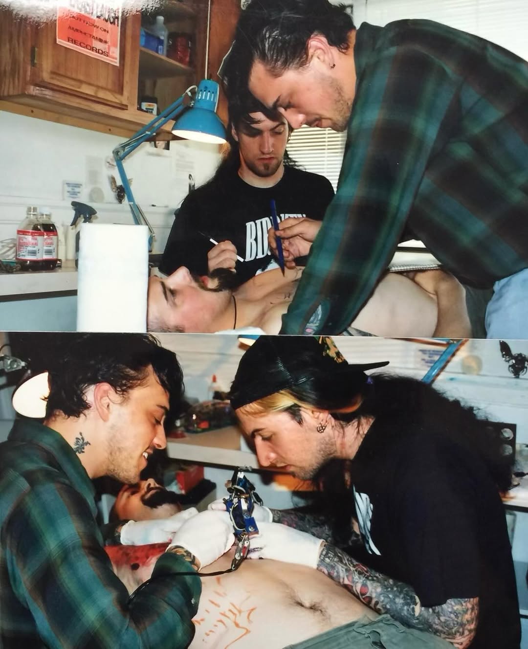 Behind-the-scenes: 1990s collab tattoo session