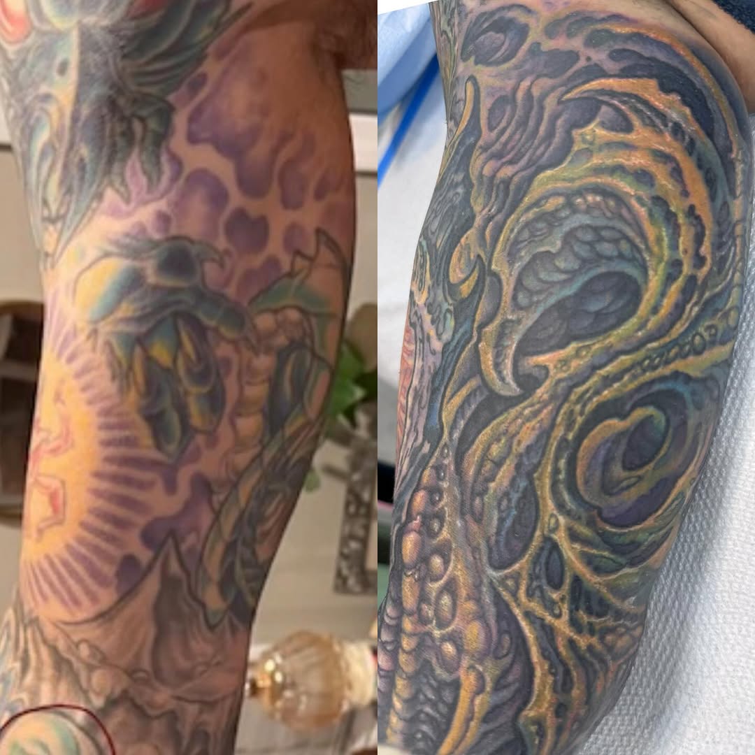 Biomechanical sleeve cover-up, color