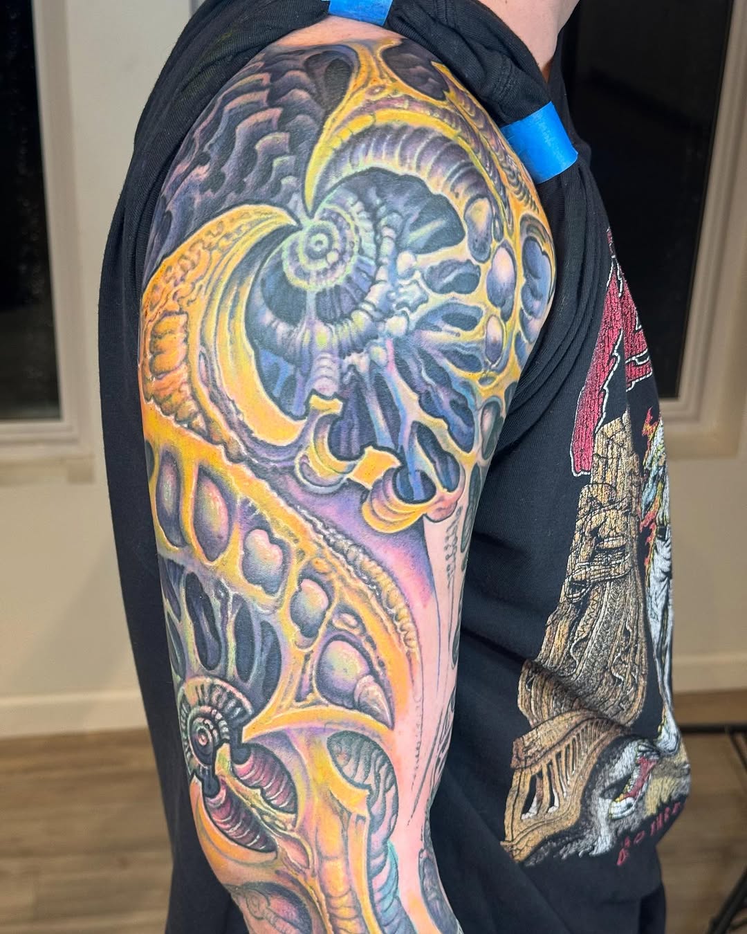 Biomechanical color coverup sleeve, arm