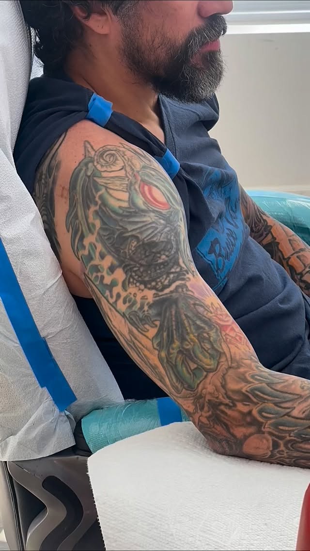 Dark fantasy creature full sleeve in color