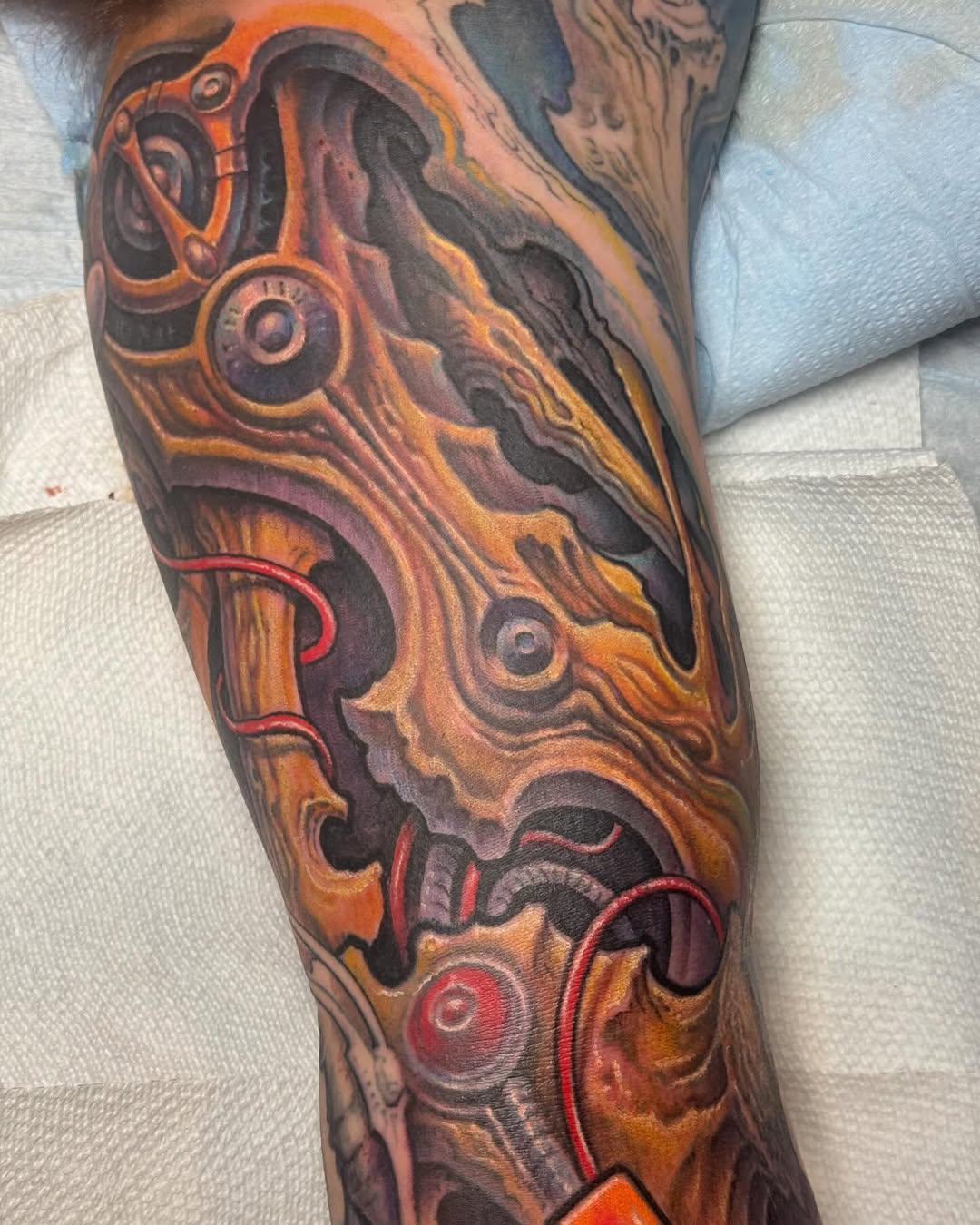 Biomechanical color sleeve in progress